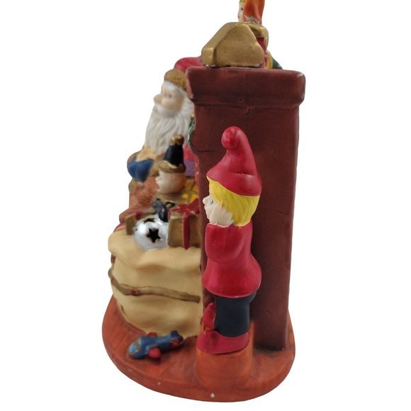 Christmas Fireside Santa and Children Vintage‎ Light up - Picture 4 of 6